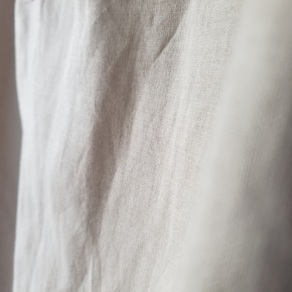 Sweet Miss XL Tan Linen Cotton Dress Pink Sequin Sleeveless Midi Dress Shift #3 - Picture 10 of 10